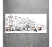 Tulup Pittura Su Vetro Tempereto Immagine 120x60cm - Città Vecchia