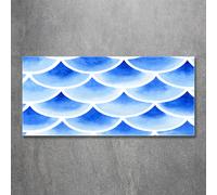 Tulup Pittura Su Vetro Tempereto Immagine 120x60cm - Squame Di Pesce
