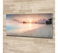 Tulup Pittura Su Vetro Tempereto Immagine 125x50cm - Dalmazia Croazia