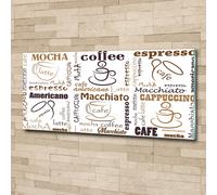 Tulup Pittura Su Vetro Tempereto Immagine 125x50cm - Tempo Del Caffè