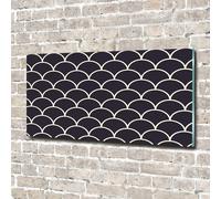 Tulup Pittura Su Vetro Tempereto Immagine 140x70cm - Squame Di Pesce