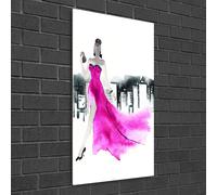 Tulup Pittura Su Vetro Tempereto Immagine 50x100cm - Illustrazione Di Moda