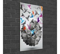 Tulup Pittura Su Vetro Tempereto Immagine 50x100cm - La Libertà Di Carta