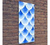 Tulup Pittura Su Vetro Tempereto Immagine 50x125cm - Squame Di Pesce