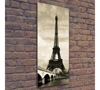 Tulup Pittura Su Vetro Tempereto Immagine 50x125cm - Torre Eiffel A Parigi