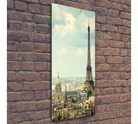 Tulup Pittura Su Vetro Tempereto Immagine 50x125cm - Torre Eiffel A Parigi