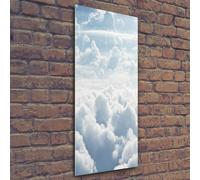 Tulup Pittura Su Vetro Tempereto Immagine 50x125cm - Volo Sopra Le Nuvole