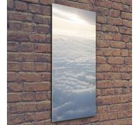 Tulup Pittura Su Vetro Tempereto Immagine 50x125cm - Volo Sopra Le Nuvole