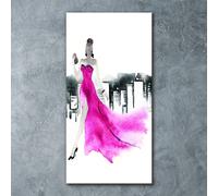Tulup Pittura Su Vetro Tempereto Immagine 60x120cm - Illustrazione Di Moda