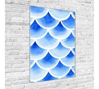 Tulup Pittura Su Vetro Tempereto Immagine 70x100cm - Squame Di Pesce