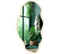 Tulup Specchio con illuminazione Luce neutra 45x90 cm Lungo Macchiato Irregolare Ondulato Organico per Bagno Camera da Letto
