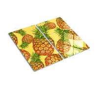 Tulup Tagliere Di Vetro Per La Cucina 2x30x52cm - Ananas