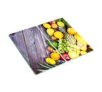 Tulup Tagliere Di Vetro Per La Cucina 2x30x52cm - Di Frutta In Legno