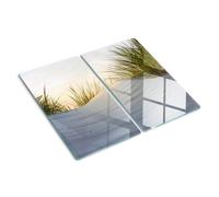 Tulup Tagliere Di Vetro Per La Cucina 2x30x52cm - Dune Costiere