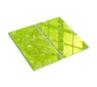 Tulup Tagliere Di Vetro Per La Cucina 2x30x52cm - Frutta E Verdura