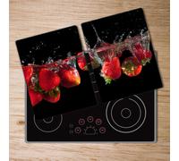 Tulup Tagliere Di Vetro Per La Cucina 2x40x52cm - Acqua Fragole