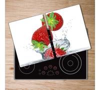Tulup Tagliere Di Vetro Per La Cucina 2x40x52cm - Fragole Di Cui