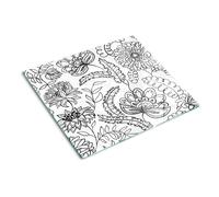 Tulup Tagliere Di Vetro Per La Cucina Copertina 60x52 - Modello Di Fiore