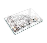 Tulup Tagliere Di Vetro Per La Cucina Copertina 80x52 - Città Vecchia