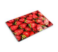 Tulup Tagliere Di Vetro Per La Cucina Copertina 80x52 - Fragole