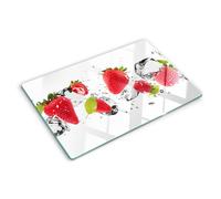 Tulup Tagliere Di Vetro Per La Cucina Copertina 80x52 - Fragole E Acqua