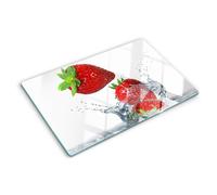 Tulup Tagliere Di Vetro Per La Cucina Copertina 80x52 - Fragole E Acqua