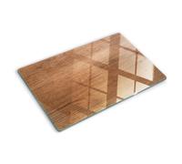 Tulup Tagliere Vetro Temperato - 80x52cm - Copri Piano Cottura - Legna