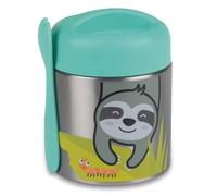 TUM TUM Boccetta per alimenti per bambini con spork magnetico e coperchio facile da aprire, barattolo isolato, 300 ml, Stanley Sloth