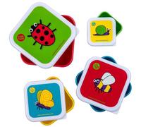 TUM TUM Set di Porta Merenda Bambini, Scatole Porta Merenda di Varie Dimensioni - Senza BPA - Bugs