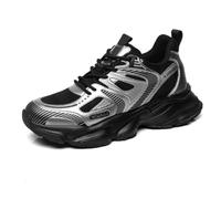 TUMAHE Scarpe da Uomo con Rialzo dell'altezza, Stringate, con Ascensore Nascosto, per Passeggiate Casual,Nero,43 EU