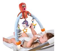 TUMAMA Arco Giocattolo Carrozzina - Barra attività per Culla con 4 Giocattoli Musicali sensoriali, Sospensione per Culla con sonaglio per Bambini, Regali per Bambini da Viaggio e da Gioco