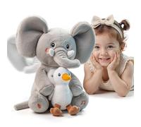TUMAMA KIDS Giocattoli Elefante Che Balla e Ripete, Peluche Interattivo Animali Parlante Paperella, Elettronico Giocattolo Coccoloso, Copia Parlano, 6 Musica, Testa Ondulante per bambini 3 4 5 8 Anni