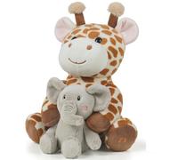 TUMAMA KIDS Giocattoli Interattivi di Peluche per Bambini Giraffa ed Elefante che Parlano e Cantano, Giocattolo che Ripete ciò che dici, Giocattolo Musicale Elettronico Interattivo per Bambini Regalo