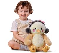 TUMAMA KIDS Giocattoli Pulcino Che Balla e Ripete, Peluche Interattivo Pollo Parlante Paperella, Elettronico Giocattolo Coccoloso, Copia Parlano, 6 Musica, Dire Abbracciami & Baciami per 3 4 5 8 Anni