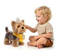 TUMAMA KIDS Giocattolo Cane che Cammina per Bambini, Cane di Peluche Elettronico con Bacino Osseo, Muove la Coda e Cantare filastrocche, Cane Domestico Interattivo
