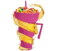 Tumbler Con Ciotola Di Snack - Snack Tray Per | Tumbler Popcorn Bowl | Porta Di Cibo A Prova Di Perdite Contenitore Per Bere Per Patatine Fruit Da Frutta Per Succo Di Popcorn Succo Di