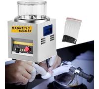 Tumbler magnetico per lucidare gioielli con direzione e tempo regolabili, finitura ad alta velocità 2000 giri/min per pulizia e lucidatura professionale di gioielli