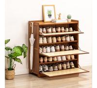 Tumbler Scarpiera Scarpiera con Gancio, Scaffale Portaoggetti da Porta Usehold Multi-Livello Grande Capacità Scaffale Organizzatore per Scarpe in Legno, Scarpiera da Corridoio, Porta a Rete (A 80CM)