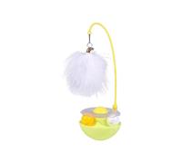 Tumblers Magic Wand Toy for Cats, Feathered Toy with Detachable Wand, for Indoor Cats, Interactive Pet Toy in Yellow