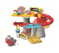 Clementoni Baby Fire Station, Pista Macchinine per Bambini 18+ Mesi, con 1 Macchinina Ribaltabile, Stimola Manualità e Curiosità, Gioco Prima Infanzia Made in Italy, Linea Play for Future, 17559