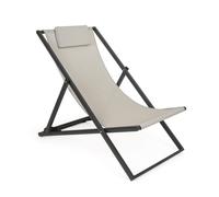 Tumbona Taylor Gris oscuro/Hueso