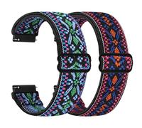 TumCez Regolabile Elastico Sgancio Rapido Cinturino Orologio in Nylon,18mm 19mm 20mm 22mm 24mm Cinturino per Samsung/Garmin/Fossil/Amazfit/Huawei/Xiaomi/Suunto Orologio per Uomo Donna