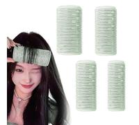TUMETINSS Bangs Bigodini, set di 4 bigodini magici spessi, capelli ricci, ricci naturali, effetto viso piccolo, stile coreano, risparmio di tempo, per principianti, frangia, diametro 2,0, 1,0, 2,5 cm