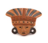 Tumia LAC Maschera in ceramica azteca, commercio equo e solidale, realizzata a mano in Messico, per interni ed esterni, 23 x 23 cm