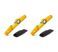 Tuminita 2 Set Livello Magnetico In Alluminio Pressofuso da 10 Pollici, A D'Aria Professionale Magnetica per Impalcature con Magnete In Terre Rare e Borsa