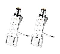Tuminita 2X Giradischi Universale LP Disco Giradischi Phono Headshell Lega di Alluminio Un 4 Pin con Cavi OFC