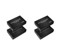 Tuminita 2X Prolunga DVI RJ45 Cat6 per Trasmettitore Ricevitore da 196,8 Piedi Adattatore DVI Ethernet HD 1920X1200 Spina UE