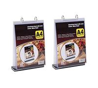 Tuminita 2X Supporto per Menu Aziendale per Etichette Staccabile Multi-Pagina con Display Un Fogli Mobili per Etichette A4