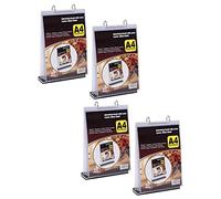 Tuminita 4X Supporto per Menu Aziendale per Etichette Staccabile Multi-Pagina con Display Un Fogli Mobili per Etichette A4