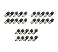 Tuminita Connettore BNC nel Metallo da 30 Pezzi con Connettore CC Spina Terminale un Vite UTP Video Balun per Telecamera di Sorveglianza CCTV